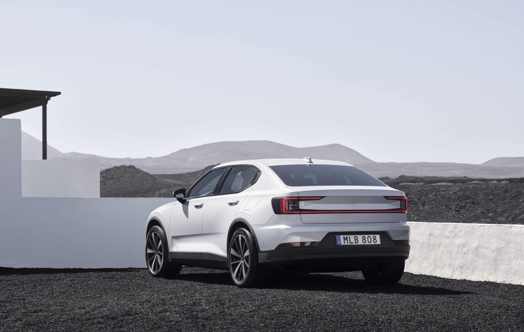 Parkert , hvit Polestar